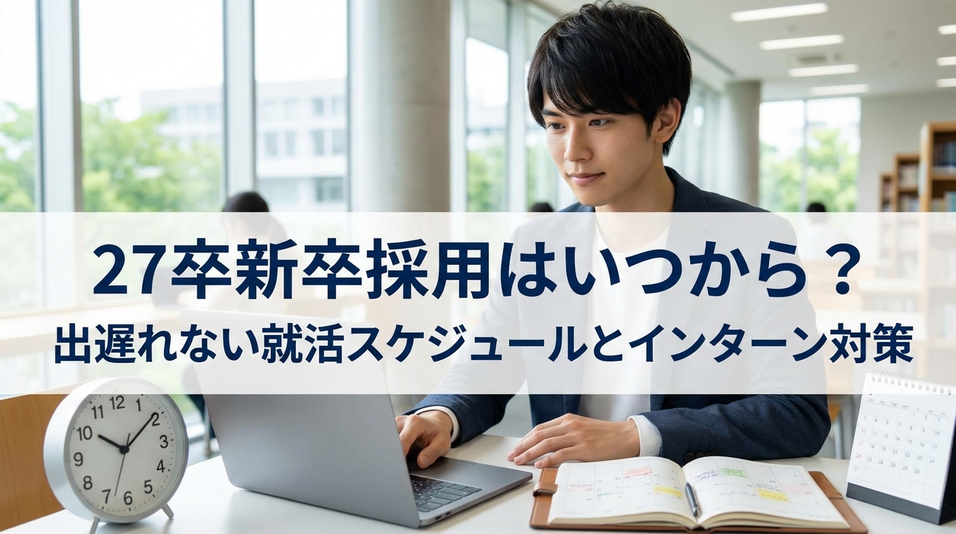 27卒新卒採用はいつから？出遅れない就活スケジュールとインターン対策